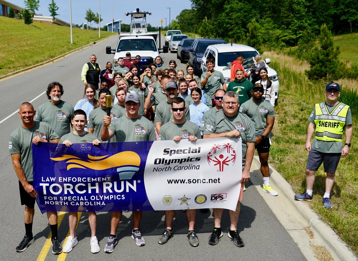 The Chatham County Sheriff's Office participated in the annual Law Enforcement Torch Run in support of Special Olympics of North Carolina. The Torch started in Wilmington and will end in Raleigh on June 2nd with the lighting of the cauldron at the start of the Summer Games. 'The excitement was palpable,' said Sheriff Mike Roberson in a Facebook post. 'Thank you to all the staff that planned, setup, and organized the event.'